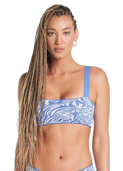 Maaji Blue Bell Danzel Lace Up Bralette Bikini Top