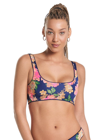 Maaji Indigo Blue Guinea Sporty Bralette Bikini Top