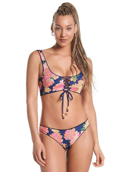 Maaji Indigo Blue Guinea Sporty Bralette Bikini Top