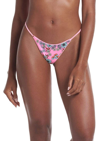 Maaji Rose Lemonade Micro Mini Single Strap Bikini Bottom