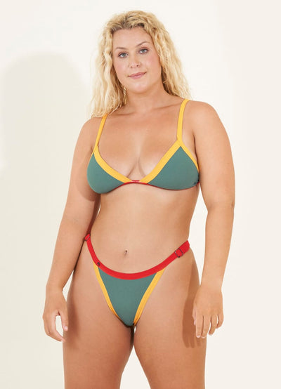 Maaji Eucalyptus Green Lolita High Rise/High Leg Bikini Bottom