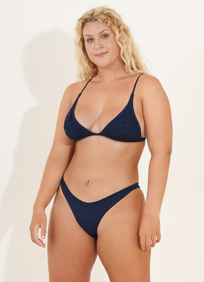 Maaji Indigo Blue Ivy Fixed Triangle Bikini Top