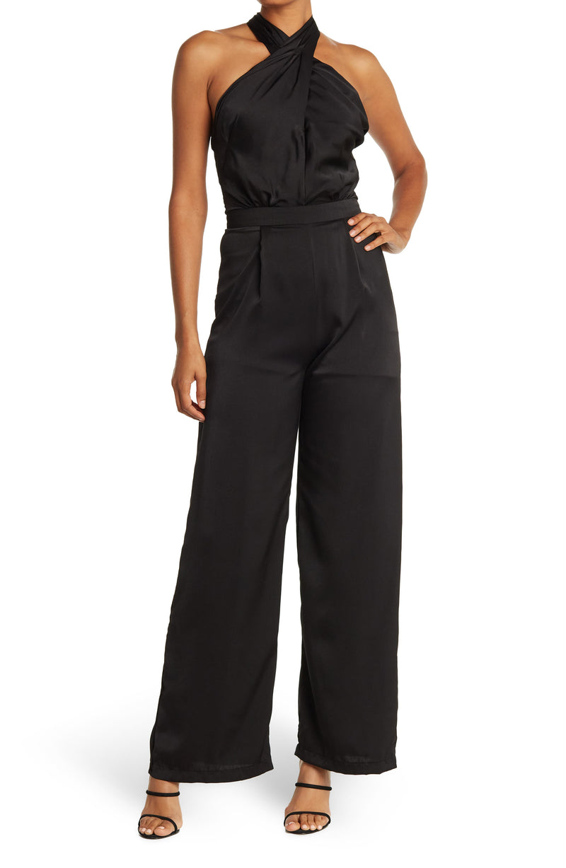 CRISS CROSS NECK JUMPSUIT