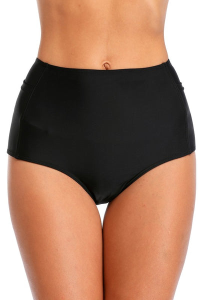 Side Pocket High Waist Bikini Bottoms Women