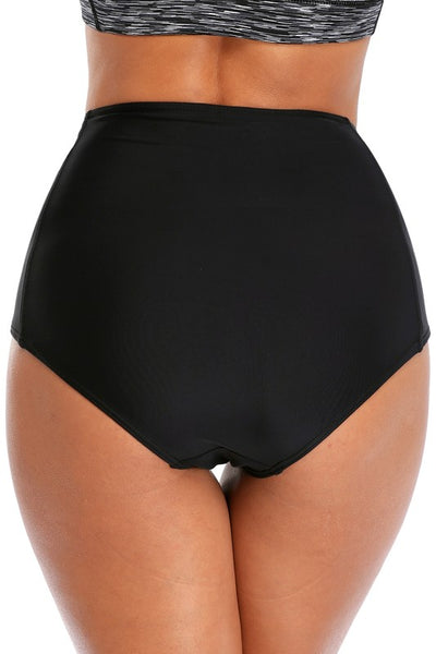 Side Pocket High Waist Bikini Bottoms Women