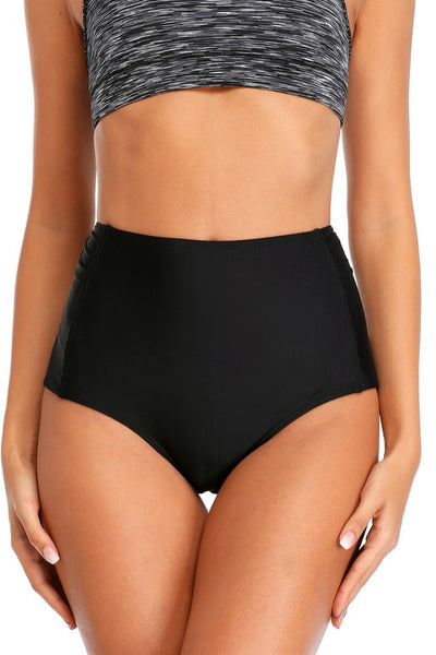 Side Pocket High Waist Bikini Bottoms Women