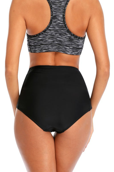 Side Pocket High Waist Bikini Bottoms Women