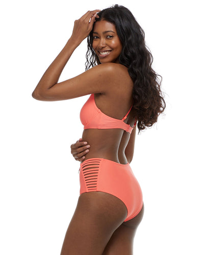 SMOOTHIES GINGER HIGH-WAISTED SIDE STRAP BIKINI BOTTOM