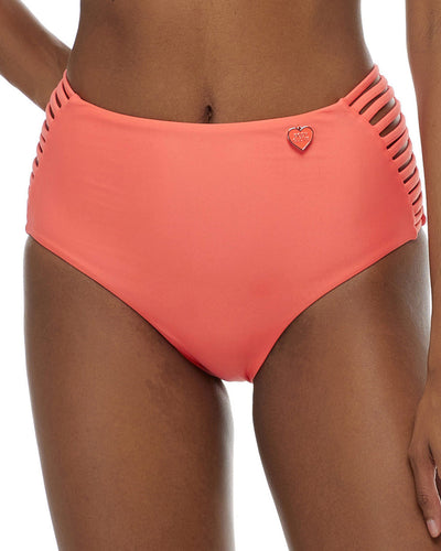 SMOOTHIES GINGER HIGH-WAISTED SIDE STRAP BIKINI BOTTOM
