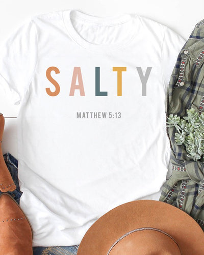 Salty with scripture graphic tee