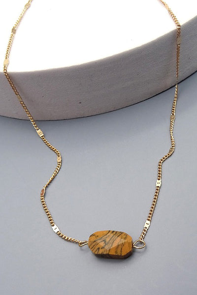 Natural stone necklace
