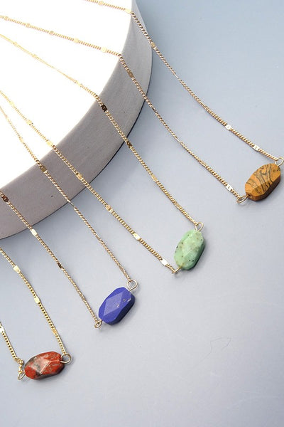 Natural stone necklace
