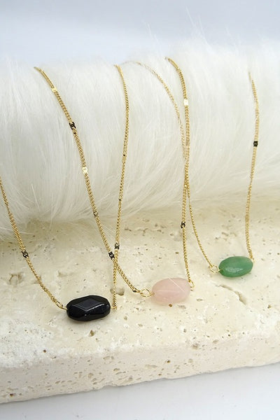 Natural stone necklace