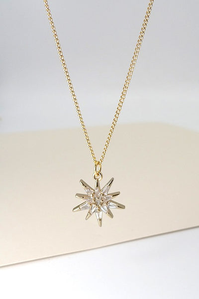 STARBURST RHINE PENDANT NECKLACE