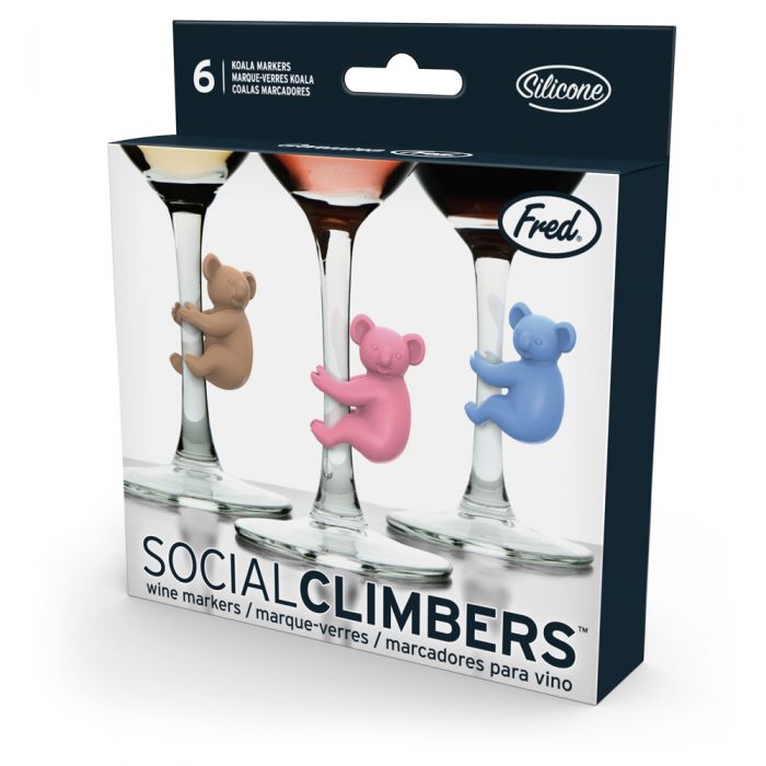 Social Climbers Koala Bear Wine Markers