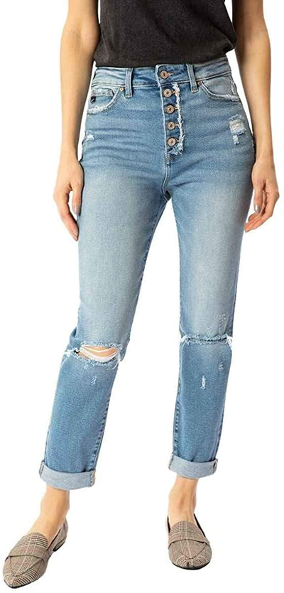 Kancan Mom Cuffed Jeans
