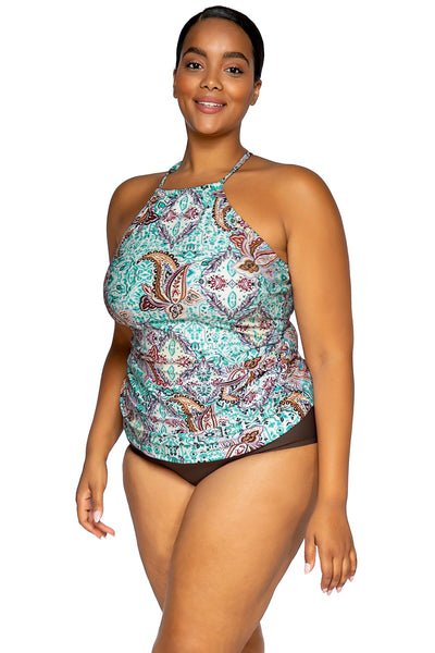 Sunsets Escape Harlow High Neck Tankini