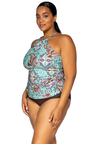 Sunsets Escape Harlow High Neck Tankini