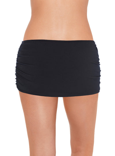 2022 Magicsuit Solid Shirred Swim Skirt