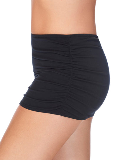 2022 Magicsuit Solid Shirred Swim Skirt