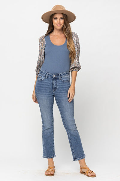Mid Rise Demi Crop Bootcut