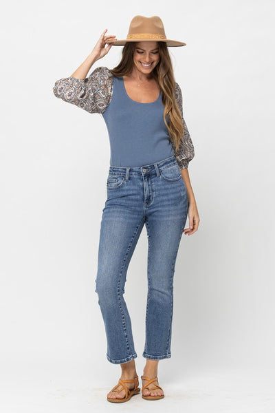Mid Rise Demi Crop Bootcut