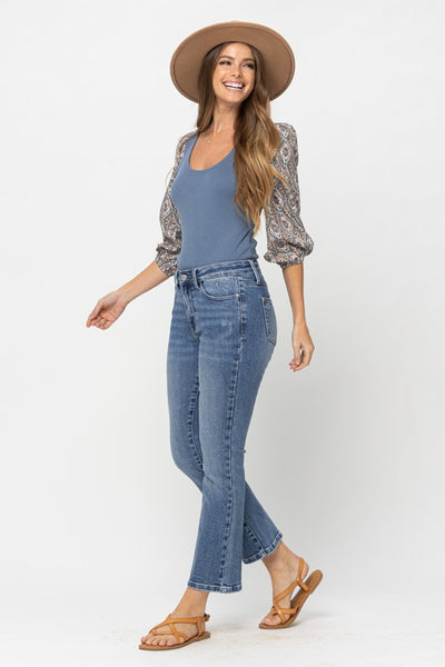 Mid Rise Demi Crop Bootcut