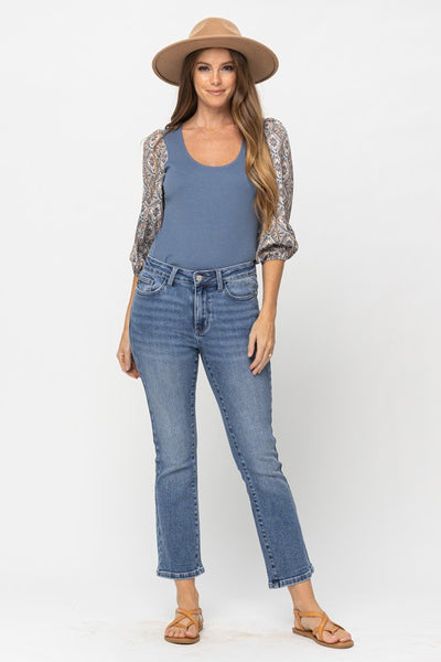 Mid Rise Demi Crop Bootcut