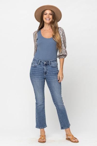 Mid Rise Demi Crop Bootcut