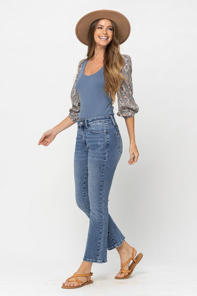 Mid Rise Demi Crop Bootcut