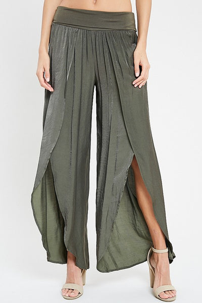 High Slit Flowy Pants