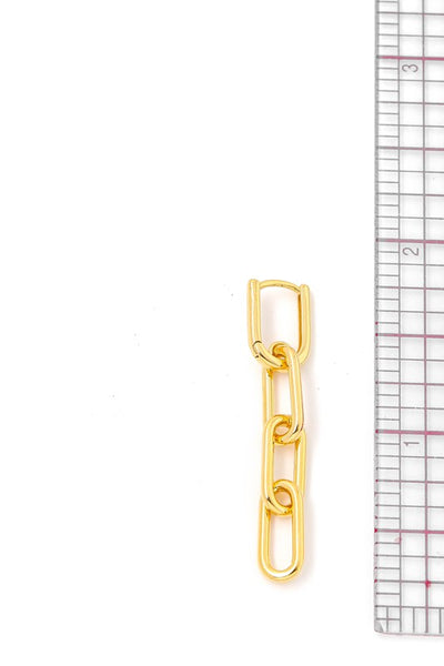 Mini Oval Chain Link Drop Earrings