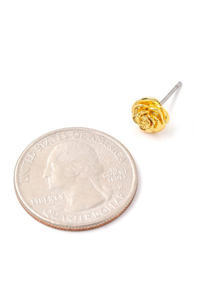 Mini Rose Flower Stud Earrings