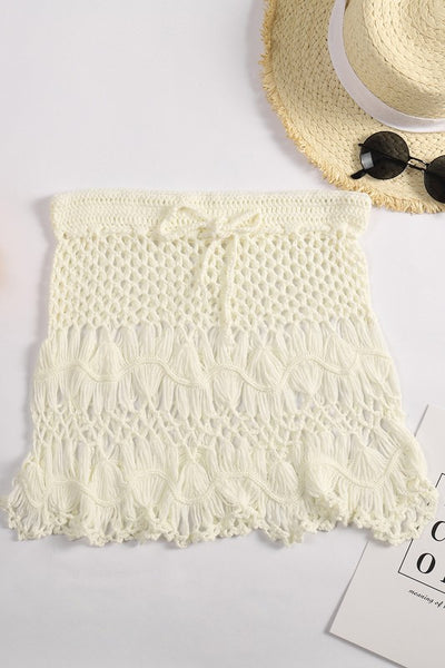 Women's Crochet Sheer Swimsuit Beach Mini Skirt