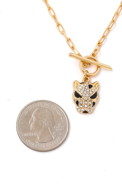 Jaguar Head Toggle Chain Necklace