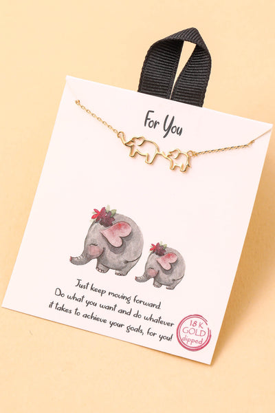 Dainty Baby Elephant Pendant Necklace