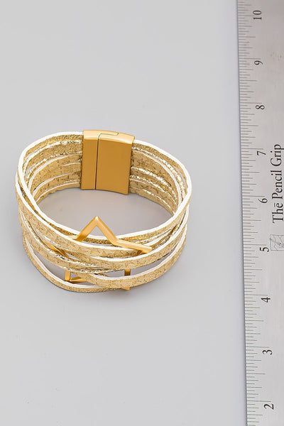 Thin Multi Strand Star Magnetic Bracelet