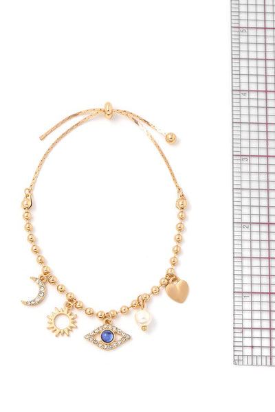 Evil Eye Charm Adjustable Bracelet