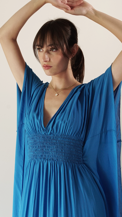 Deep V Open Back Maxi Dress