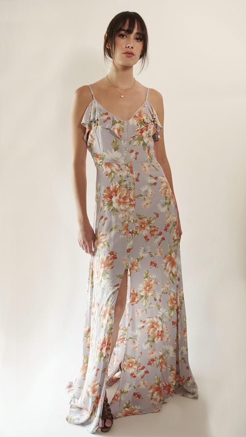 Blossom Button Down Maxi Dress