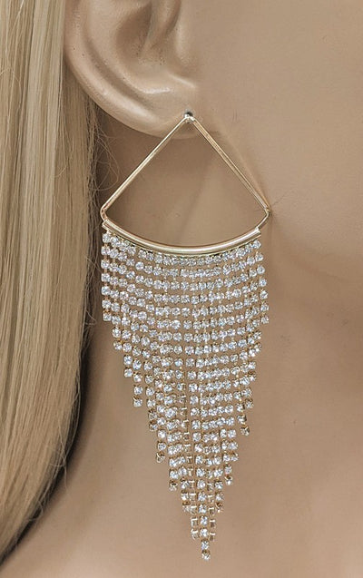 Chandelier Rhinestone Drop Earrings