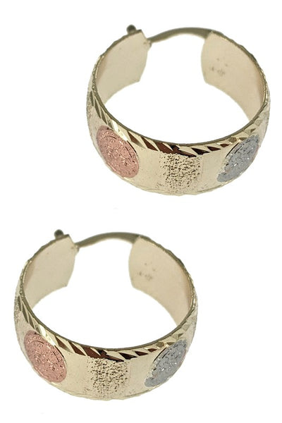 Real Gold Dipped San Benito Hoop Earrings