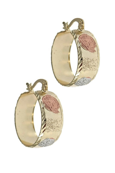Real Gold Dipped San Benito Hoop Earrings