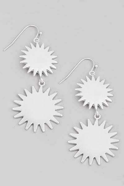 Layered Sun Burst Earrings