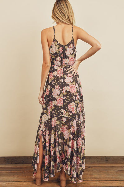 Floral Flared Maxi Dress