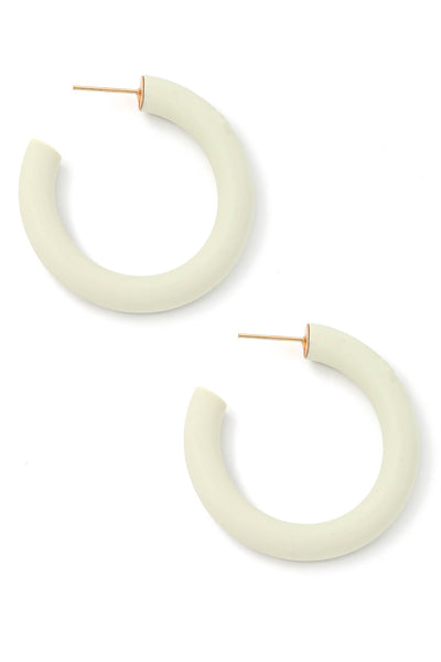 Solid Clay Hoop Earrings