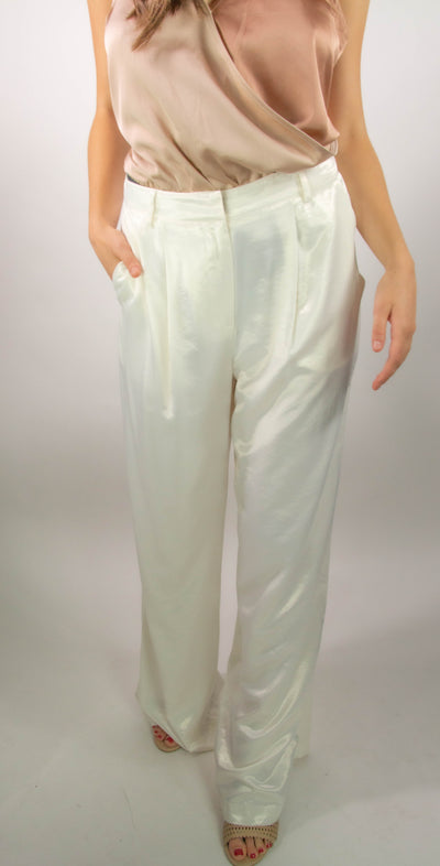 Shimmer with Me White Pants