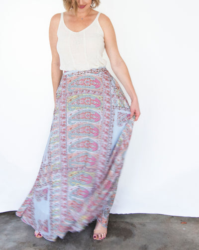 Paisley Blue Maxi Skirt