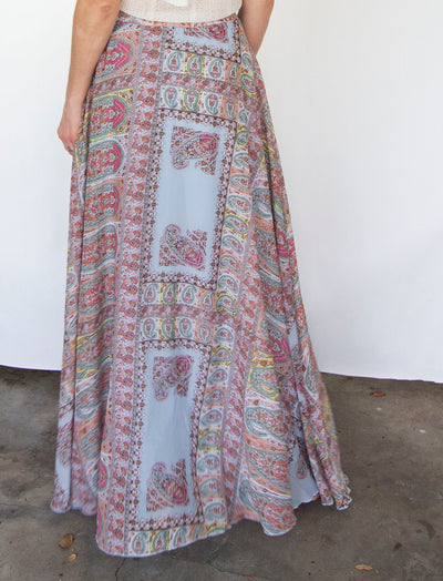Paisley Blue Maxi Skirt