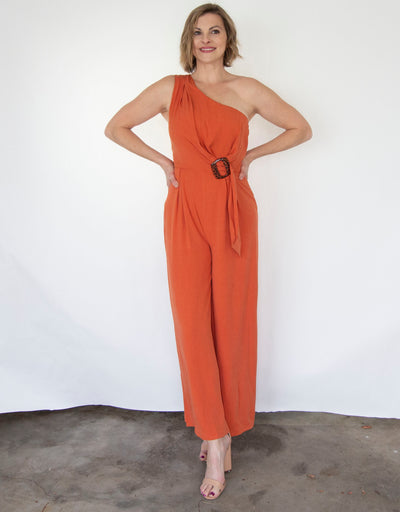 One Shoulder Jumpsuit